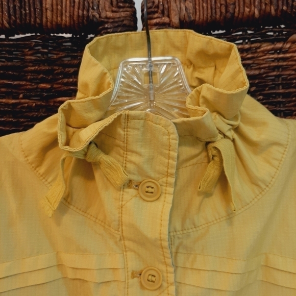Anthropologie Daughters Of The Liberation Funnel Neck Utility Jacket 0 Ruffles - Picture 3 of 10